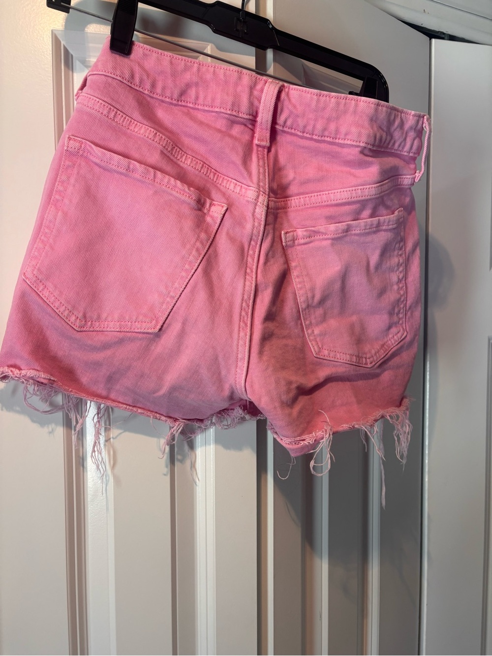 Old Navy Pink Denim Frayed Hem Women's Shorts